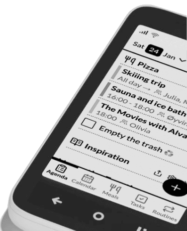 Homie running on the Mudita Kompakt e-ink phone